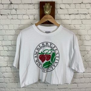 STRAWBERRY FESTIVAL crop top